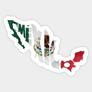 Mexico Typo Map Sticker